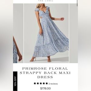ASTR the Label Primrose Floral Strappy Back Maxi Dress
